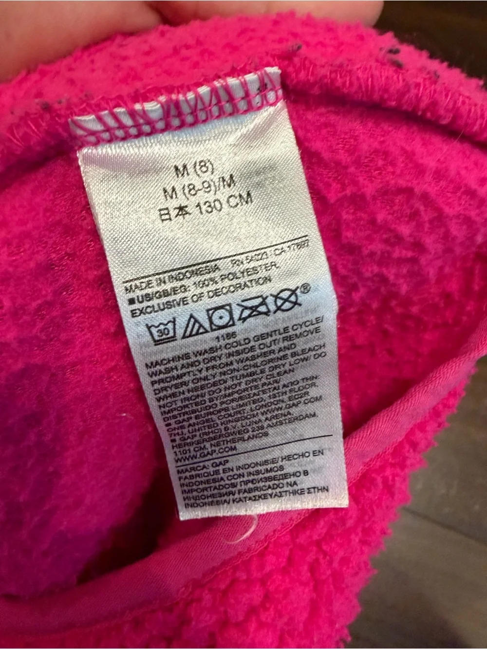 Gap Girls Sherpa Half-Zip Pullover Pink Medium 8